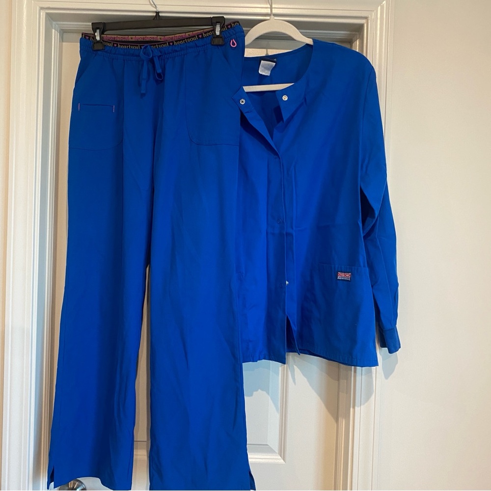 Blue Scrub Pants and Jacket